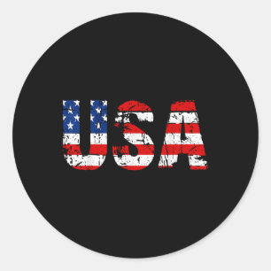 USA flagga American Flagga USA National Patriotic  Runt Klistermärke