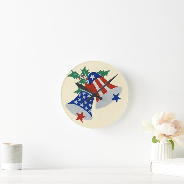 USA flagga American Patriotic jul Klockor Art (Hem)