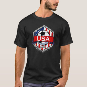 USA flagga American Patriotic Soccer Fläkt Player  T Shirt