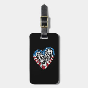 USA flagga American Springer - Runeart Bagagebricka