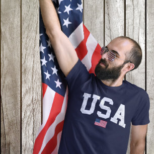 USA flagga Amerika juli 4:e patriotiska amerikansk T Shirt