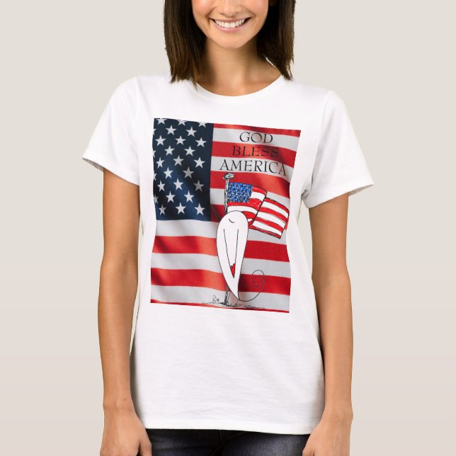 USA Flagga Amerika Patriotic T-Shirt (Framsida)
