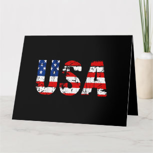 USA Flagga Amerikansk Flagga US National Patriotis Kort