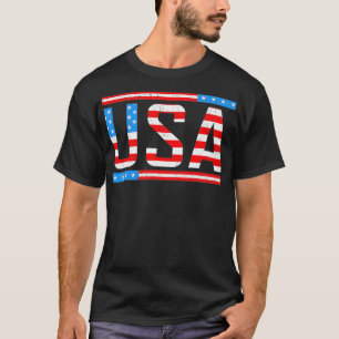 USA flagga Amerikanska Flagga, 4:e juli T Shirt