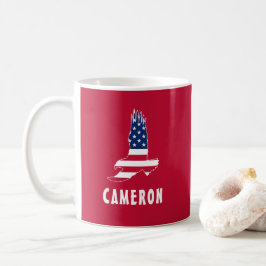 USA flagga Amerikanska öre Amerika 4 juli Namn Kaffemugg