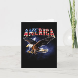 USA flagga Amerikanska typsnittet Eagle blinkar Fö Kort