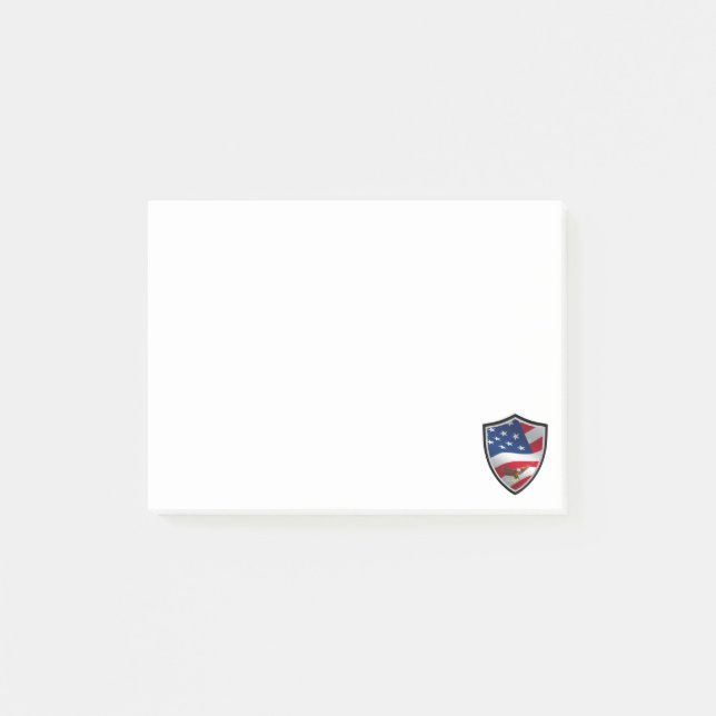 USA flagga anteckningar Post-it Block (Framsida)