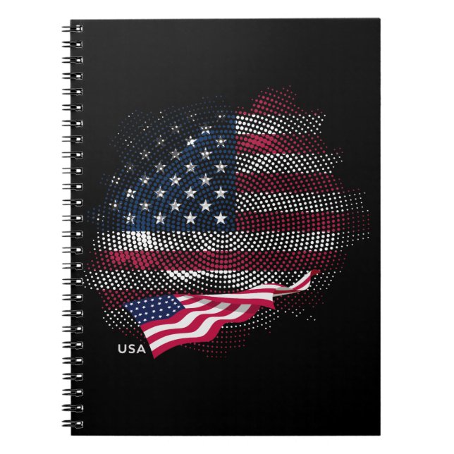 USA-flagga Anteckningsbok (Framsidan)