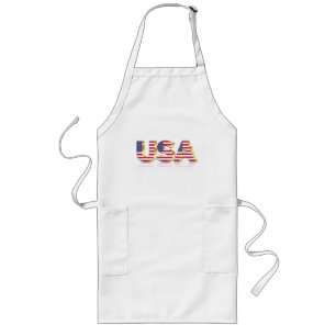 USA flagga Apron Förenta staterna Långt Förkläde