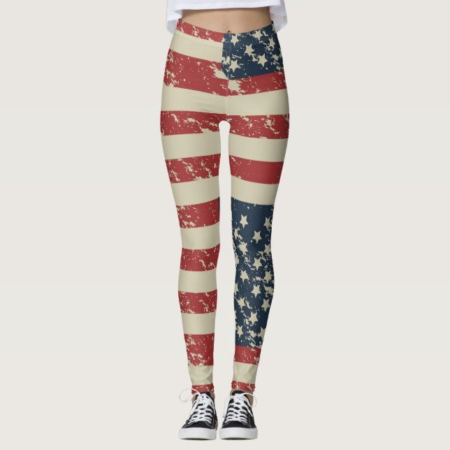USA flagga är ödesdigert Leggings (Framsida)