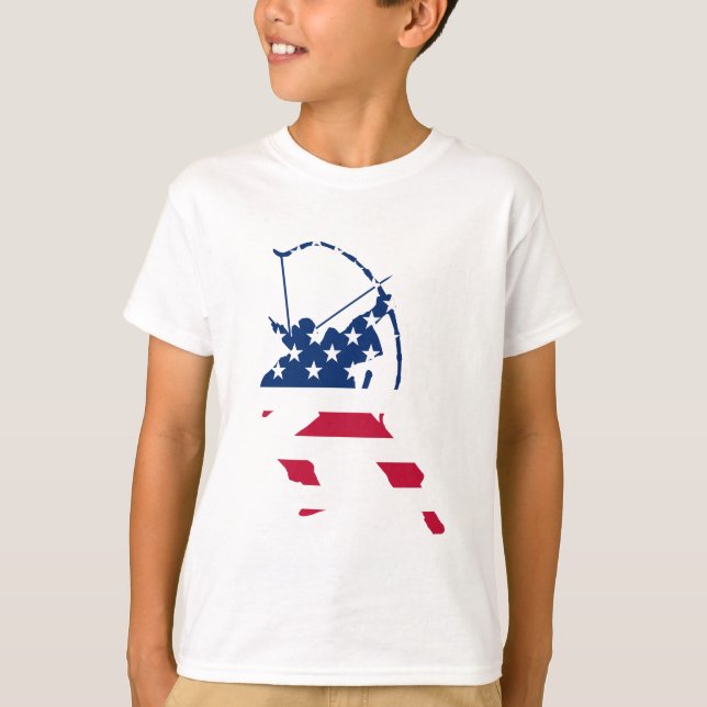 USA-flagga Archery American T-shirt (Framsida)