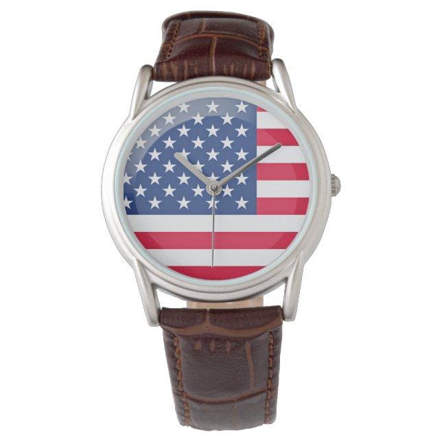 USA flagga Armbandsur (Framsida)