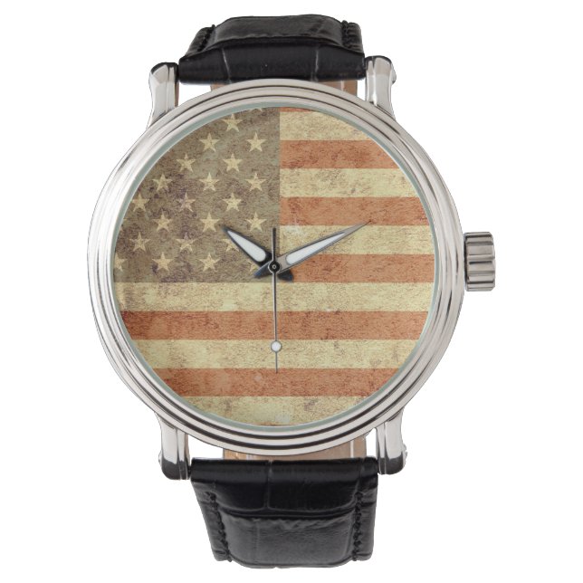USA flagga Armbandsur (Framsida)