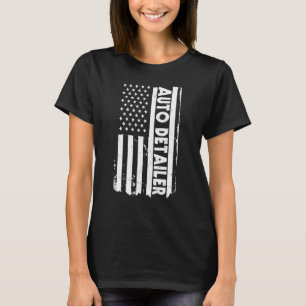 USA flagga Auto Detailer Apparat Car Polska Amerik T Shirt