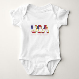 USA flagga Baby Bodykosti eller T-Shirt