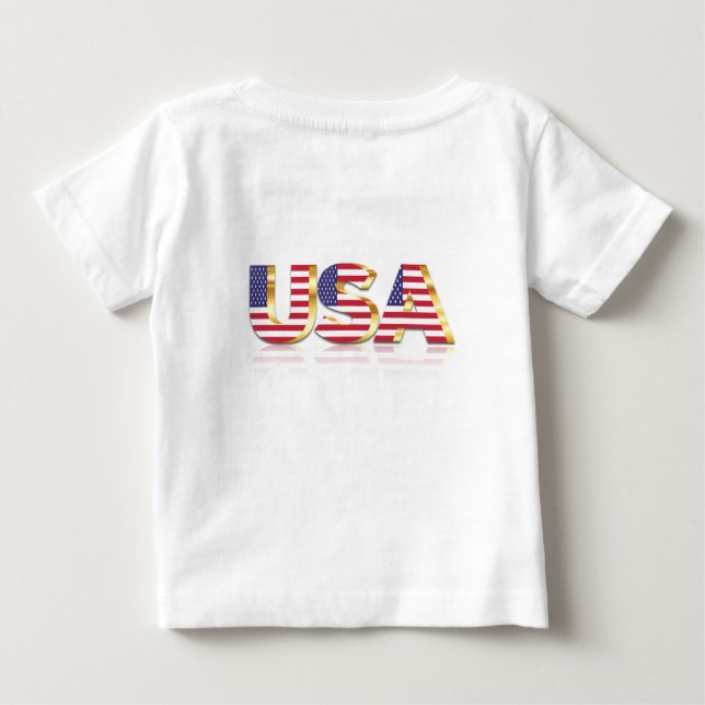 USA flagga Baby T-Shirt (Baksida)