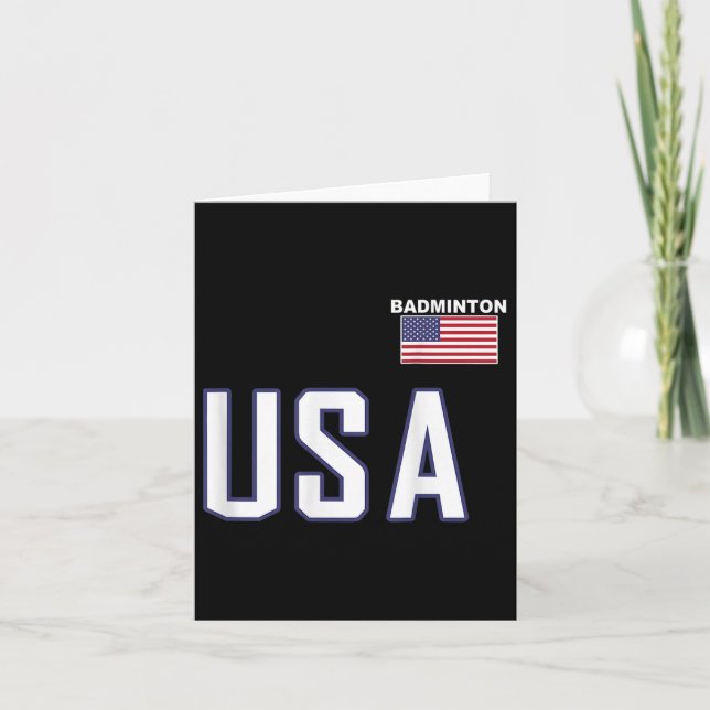 Usa Flagga Badminton Lag Cool Spelare Utrustning M Kort (Framsida)