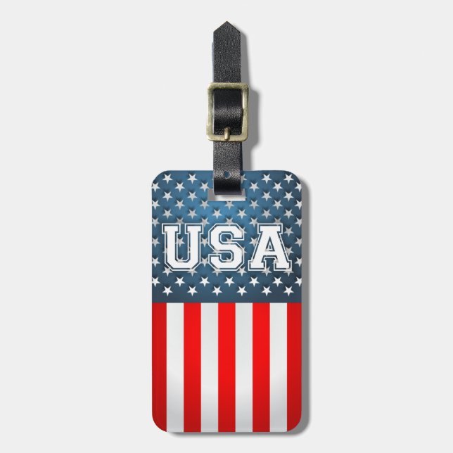 USA flagga Bagagebricka (Vertikal Framsida)