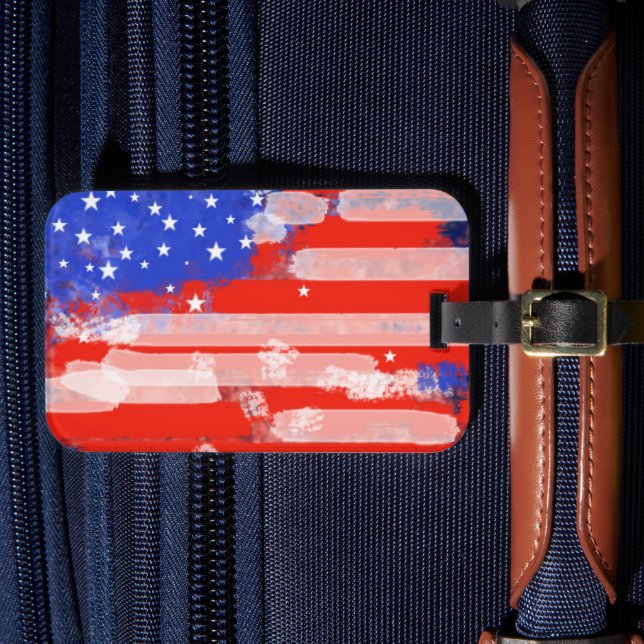 USA flagga Bagagebricka (Framsida Insitu 4)