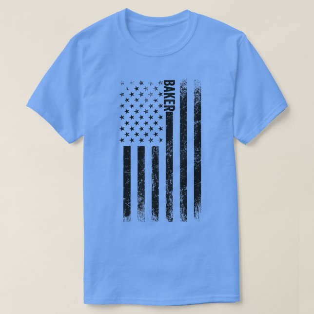 USA flagga Baking - Proud American Baker T Shirt (Design framsida)