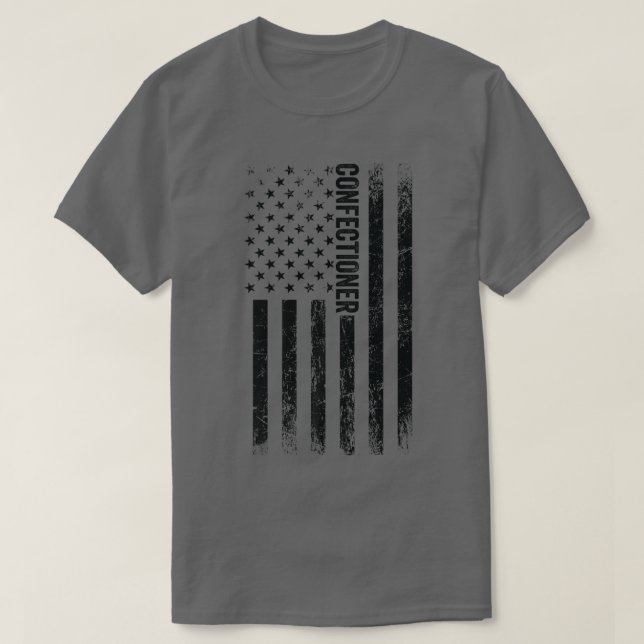 USA flagga Baking Proud American Confecer T Shirt (Design framsida)