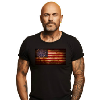 USA flagga Baphomet T-Shirt
