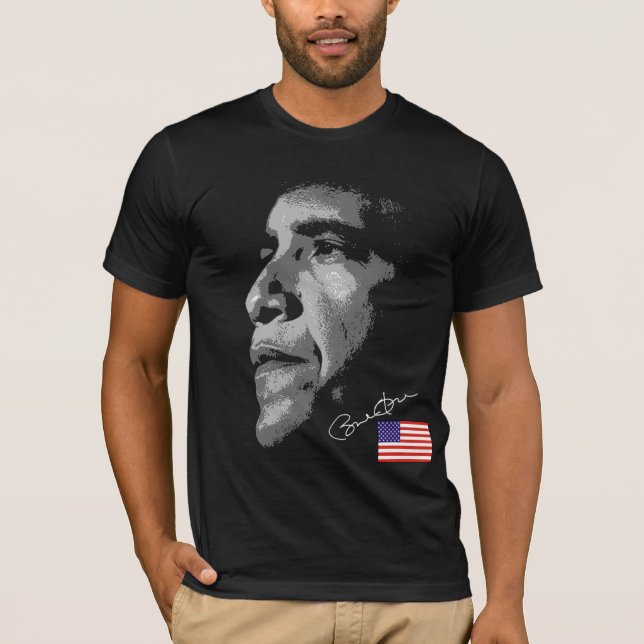 USA flagga Barack Obama med häftet Tröja (Framsida)
