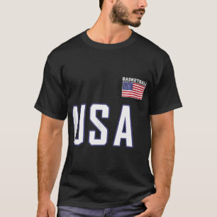 USA flagga Basketball Equipment Basket Boll Team W T Shirt