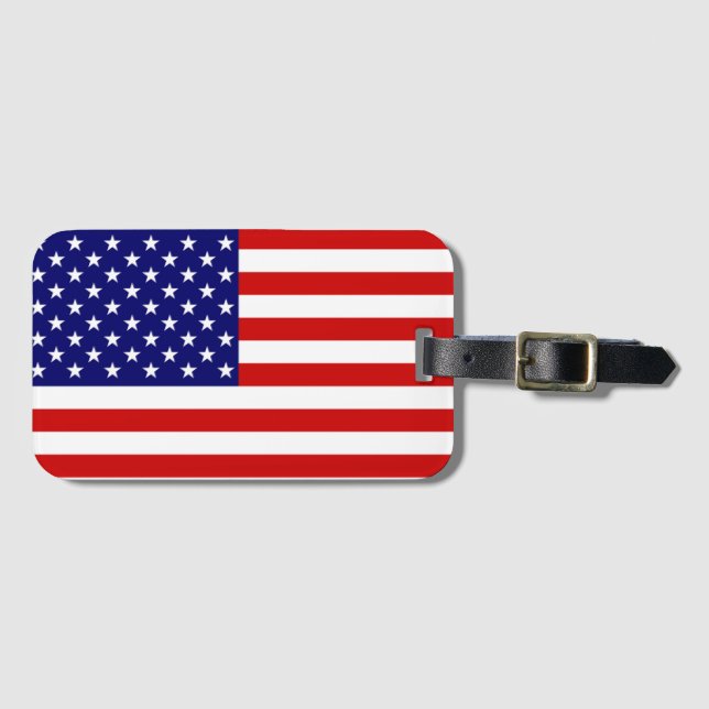 USA flagga bc ltcent Bagagebricka (Framsida horisontal)