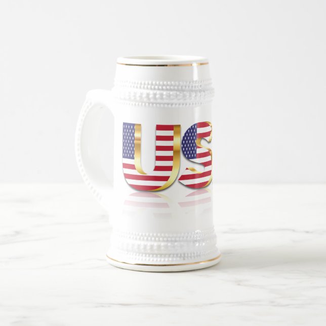 USA flagga Beer Stein Sejdel (Framsida vänster)