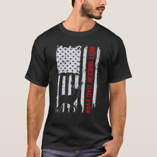 USA flagga Best Buckin'Pappa All Hjort Hunting Far T Shirt