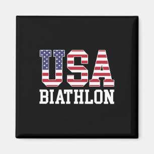 USA flagga biatlonist - amerikansk biatlonist för  Magnet