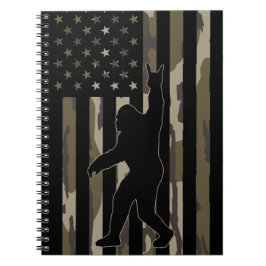 USA flagga Bigfoot Bottomland Camo Anteckningsbok