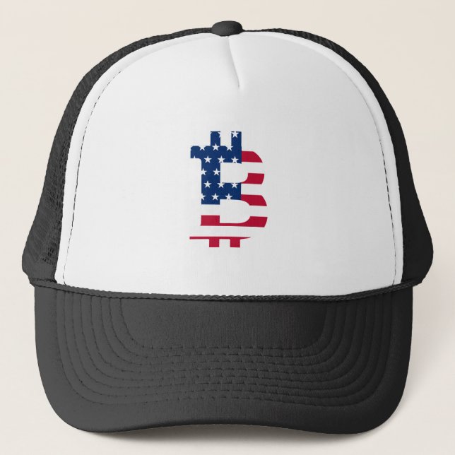 USA flagga Bitcoin-Bitcoin-Cryptocurrency-Blockcha Keps (Framsida)