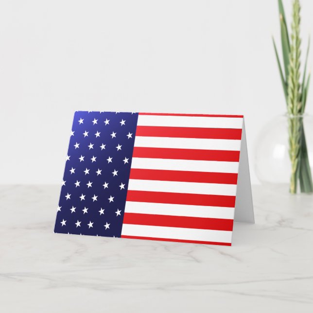 USA flagga Blank Helgkort (Framsida)