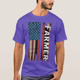 USA Flagga Bonde Amerikanska Bönder Patriotisk rol T Shirt