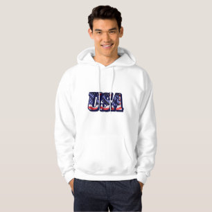 USA flagga Brev, Flagga Manar, sockerskjorta Sweatshirt Med Luva