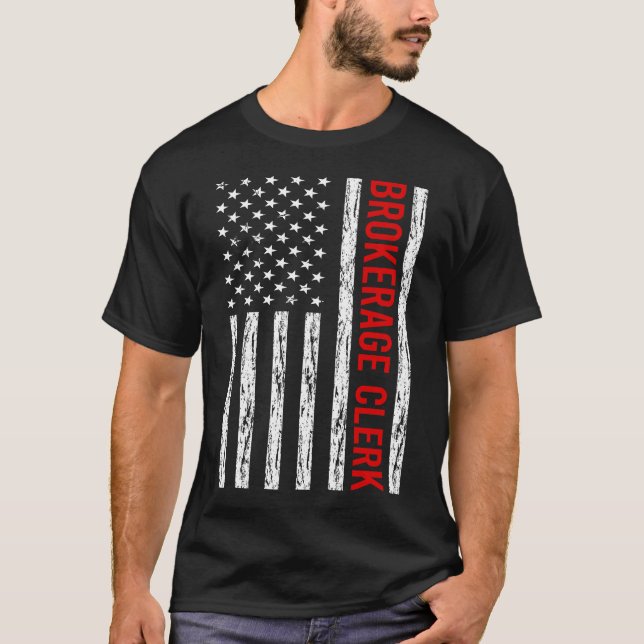 USA flagga - Brokerage Clerk T Shirt (Framsida)