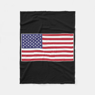 Usa Flagga Bröstlapp Star Spangled Banner Amerikan Fleecefilt