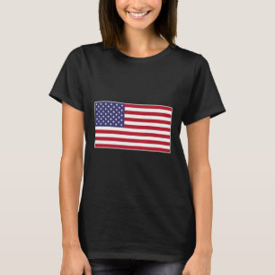 Usa Flagga Bröstlapp Star Spangled Banner Amerikan T Shirt