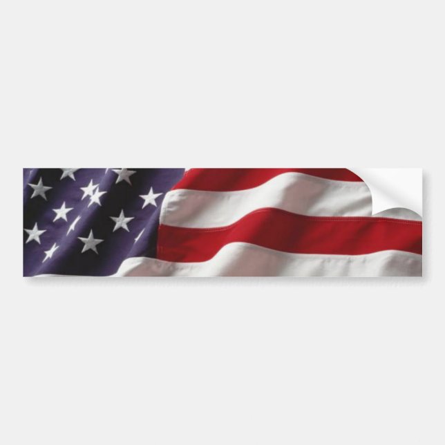 USA flagga - Bumper Sticker- Bildekal (Framsidan)
