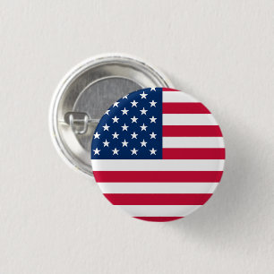 USA flagga Button Patriotic Knapp