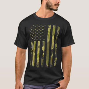 USA flagga Camo Camoue Military DD214: ansvarsfrih T Shirt