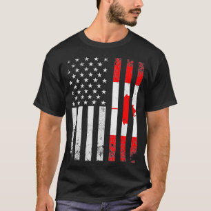 USA Flagga Canadian Pride Maple Löv Kanada T Shirt