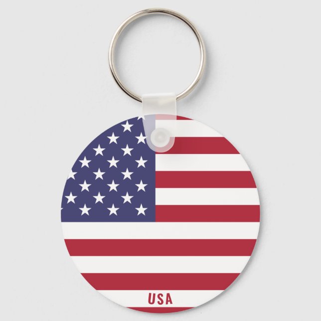 USA flagga Charming Patriotic Nyckelring (Framsida)