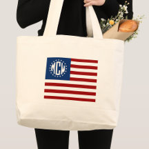 USA flagga Circle Monogram W Stars #2