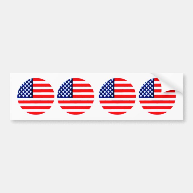 USA flagga Circle Tdhe MUSEUM Zazzle Bildekal (Framsidan)