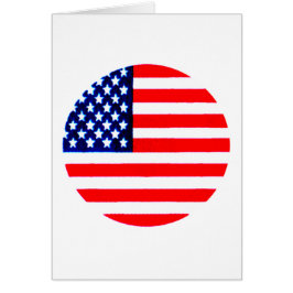 USA flagga Circle Tdhe MUSEUM Zazzle Hälsningskort