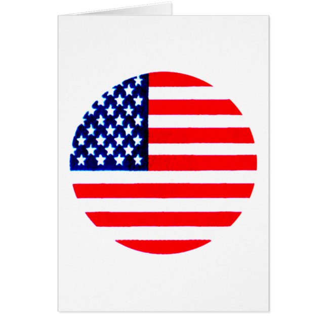 USA flagga Circle Tdhe MUSEUM Zazzle Hälsningskort (Framsidan)