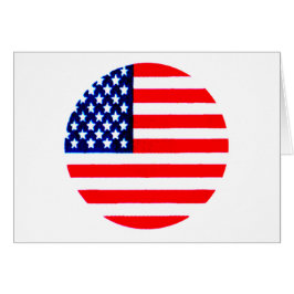 USA flagga Circle Tdhe MUSEUM Zazzle Hälsningskort